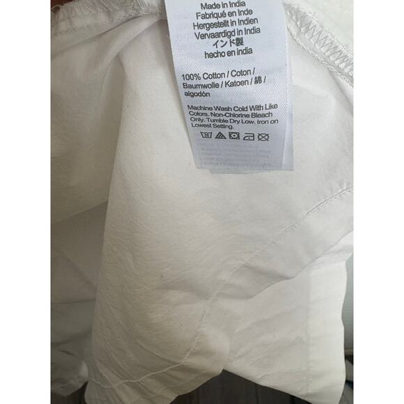 NWT J. Crew Patch-Pocket Cotton White Poplin Shirtdress Size 14 Lightweight - Picture 6 of 14